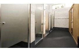 Linoleum – Covor PVC omogen antibacterian negru Optima 845 (Tarkett) – trafic intens, uz medical