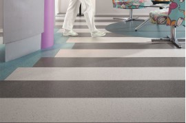 Linoleum – Covor PVC omogen antibacterian verde Optima 846 (Tarkett) – trafic intens, uz medical